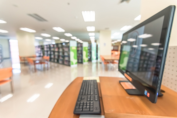 Computer at library