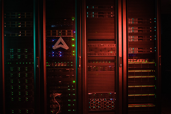 Server room computer racks