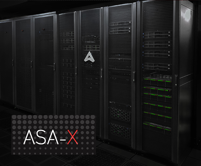 ASA-X logo over photo of ASA-X HPC Hardware