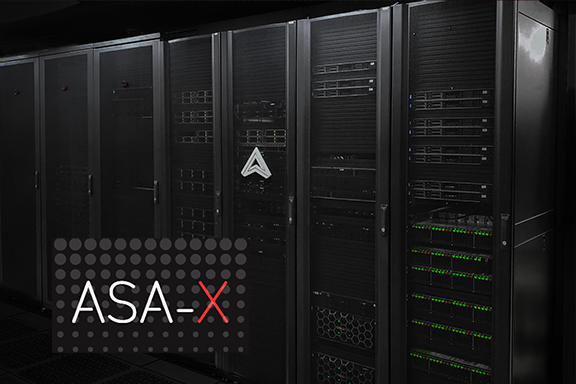 ASA-X logo over photo of ASA-X HPC Hardware