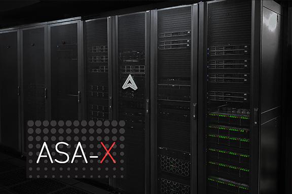 ASA-X logo over photo of ASA-X HPC Hardware